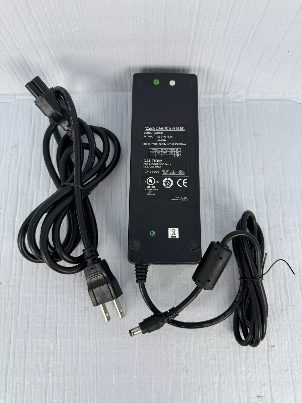 *Brand NEW*Genuine 4-Pin Edac 19V 7.5A AC Adapter EA11603 Power Supply w/Power Cord Power Supply